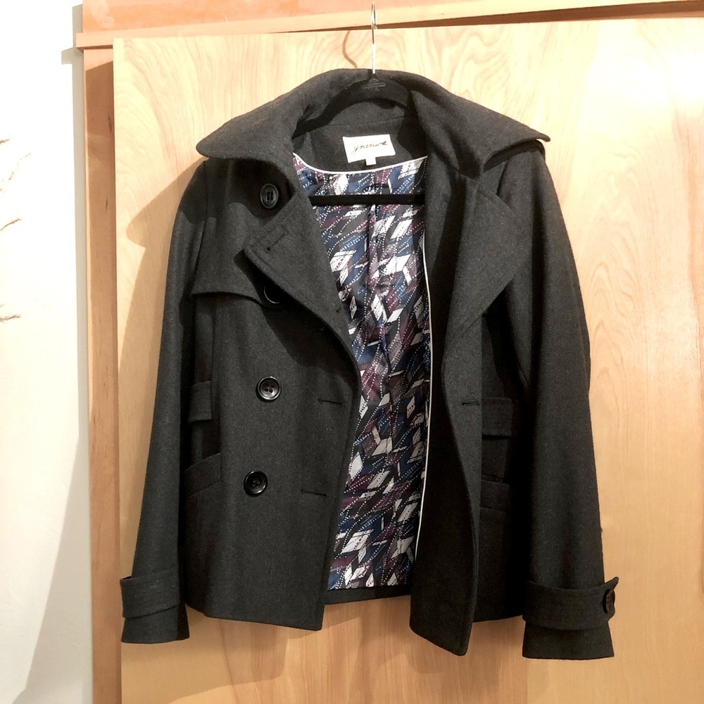 Fall Grey Pea Coat